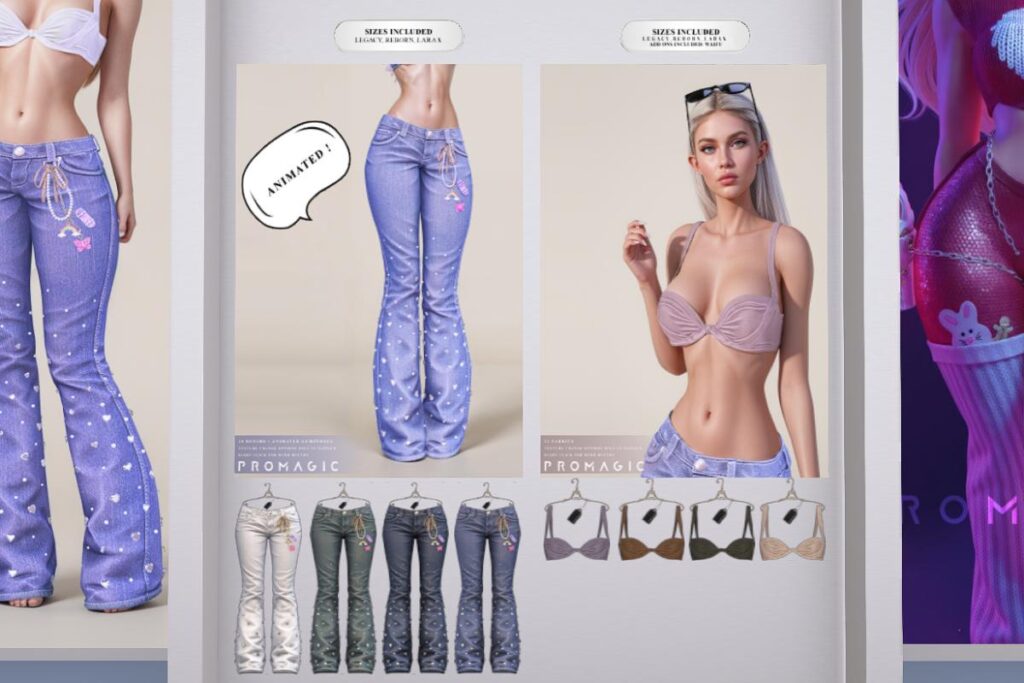 Samadhi Jeans and Top - Legacy/MaitreyaX/Reborn/+mods, L$333-L$377 each/L$1222-L$2222 each FP