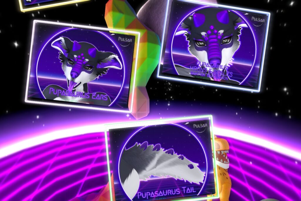 Pupasaurus Ears, Horns &amp; Scales, &amp; Tail - Marz Martian Mutt, L$350-L$400 each