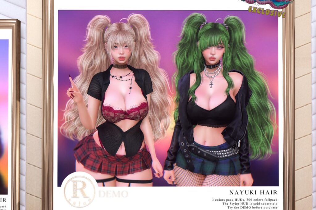 Nayuki Hair, L$355 each/L$955 FP