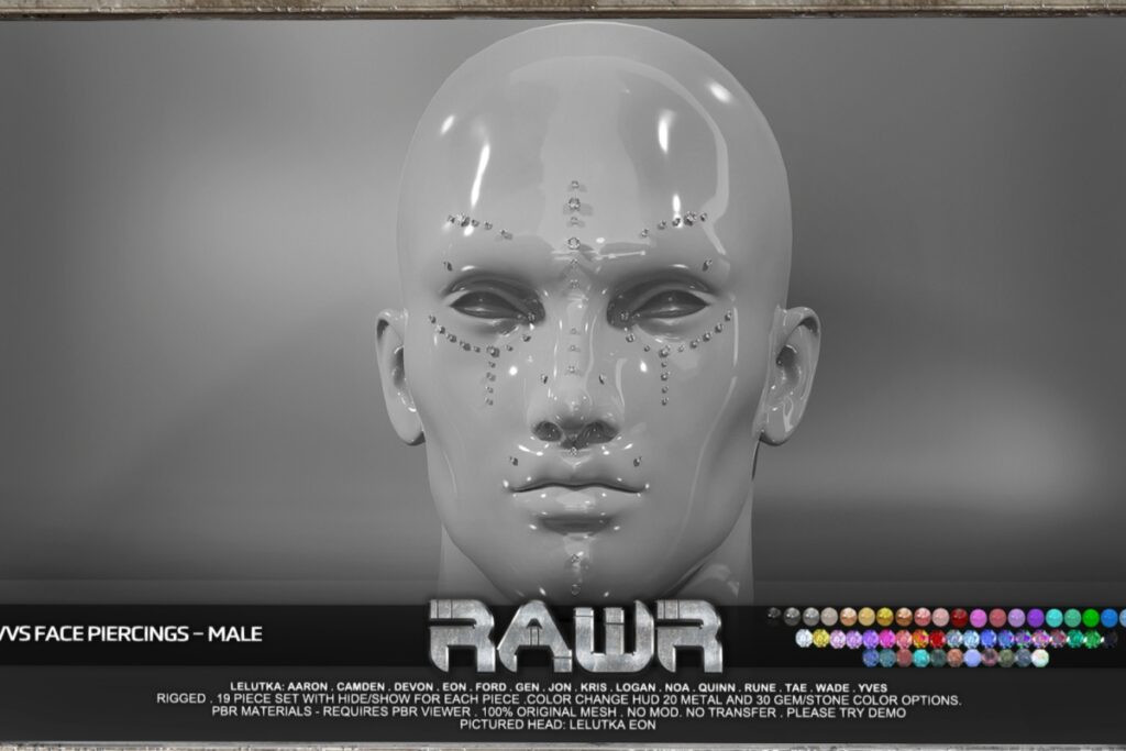 VVS Face Piercings - See Ad For Fits, L$425