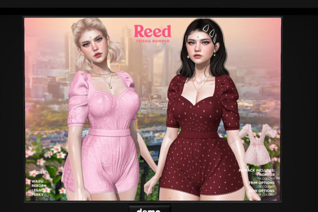 Trisha Romper - Legacy/Reborn/+mods, L$279 each/L$1199 FP