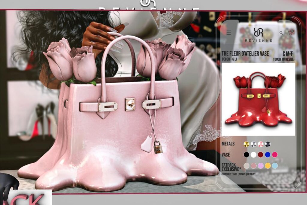 The Fleur d'Atelier Vase, L$399 each/L$1399 FP