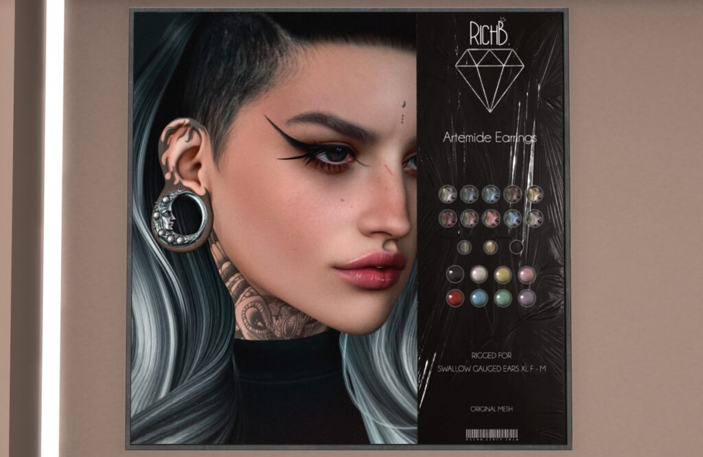 Artemide Earrings - Swallow Gauged XL M+F, L$350 FP