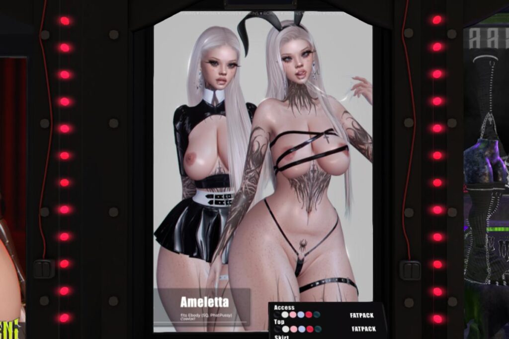 Ameletta Access, Top and Skirt - Reborn/+mods, L$300 each/L$1700 each FP/L$3500 MP