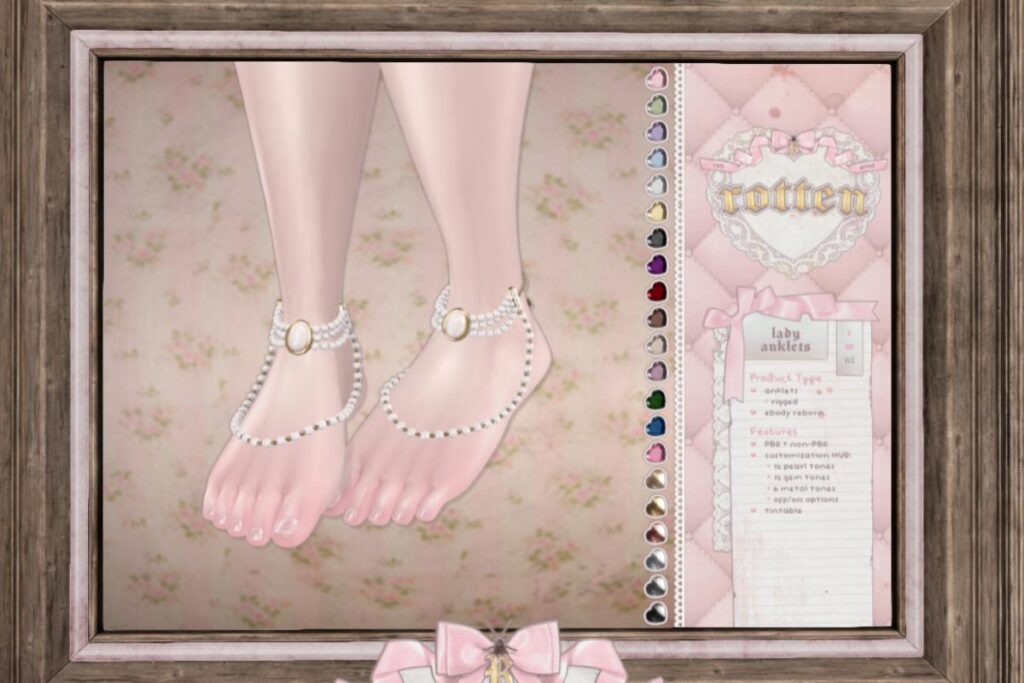 Lady Anklets - Reborn, L$399 each/L$599 FP