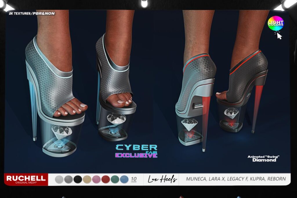Lux Heels - Inithium/Legacy/MaitreyaX/Reborn/Yentements, L$349 each/L$1396 FP