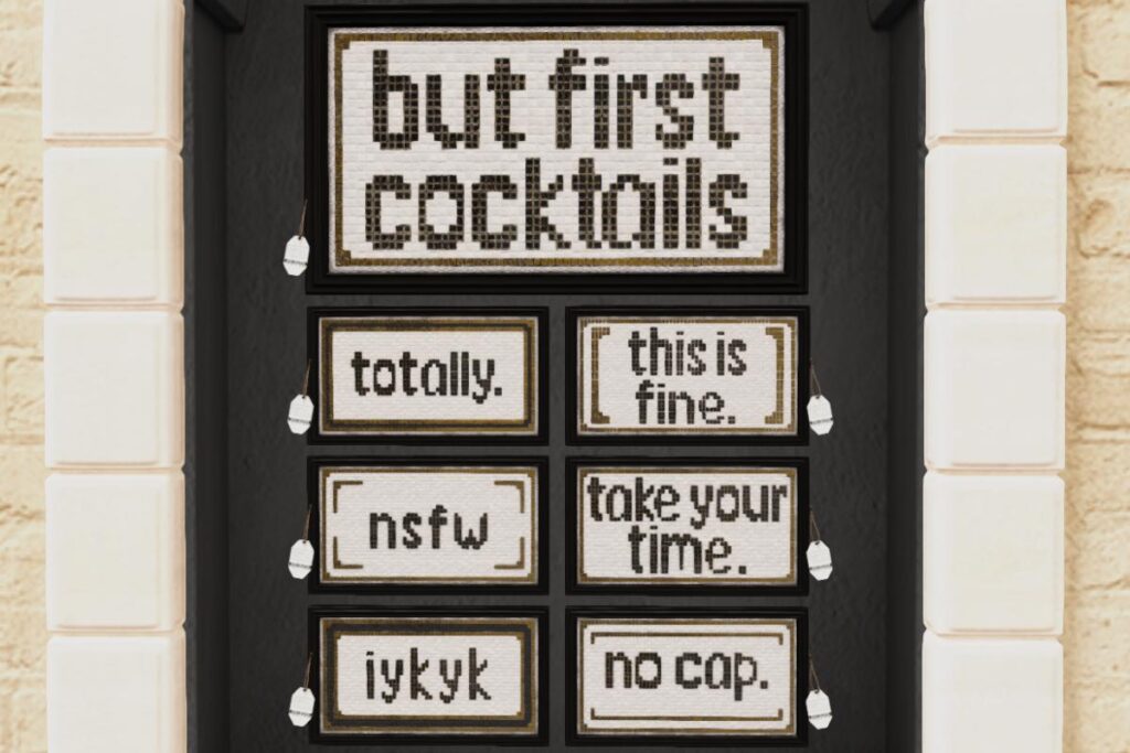 Vintage Subway Mosaics, L$275 each/L$1000 FP