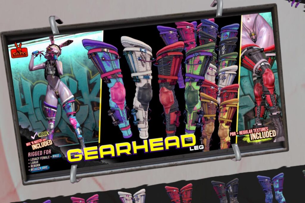 Gearhead Leg - Jake/Legacy F+M/MaitreyaX/Reborn, L$329 each/L$1199 FP
