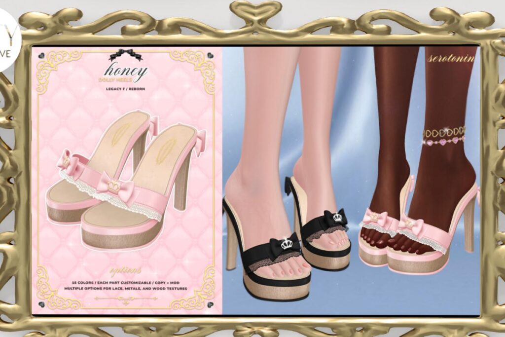 Honey Heels - Legacy/Reborn, L$229 each/L$799 FP