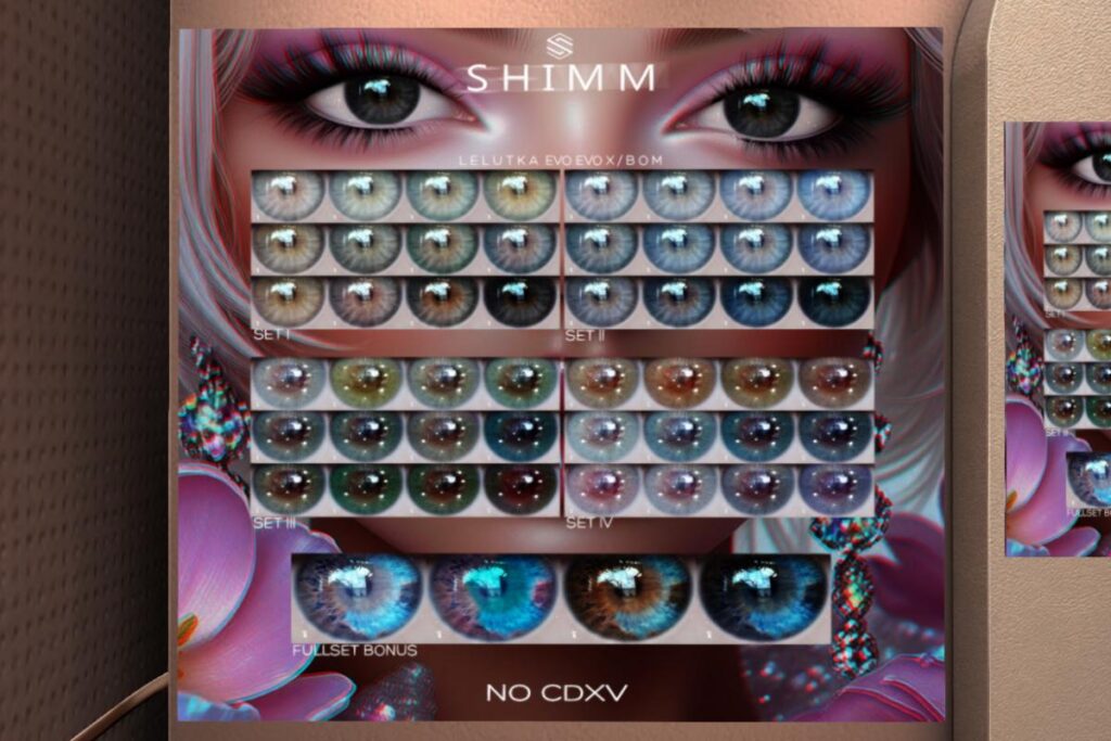 No CDXV Eyes - BOM/Evo/EvoX, L$288 each/L$1000 FP