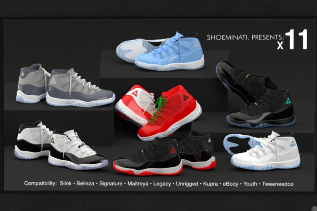 x11 Sneakers - See Ad For Fits, L$350 each/L$3000 FP