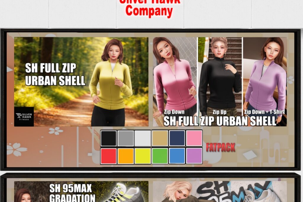 Full Zip Urban Shell - No fits listed, L$180 each/L$2400 FP