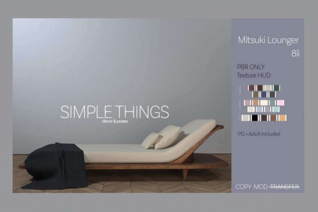 Mitsuki Lounger, L$350