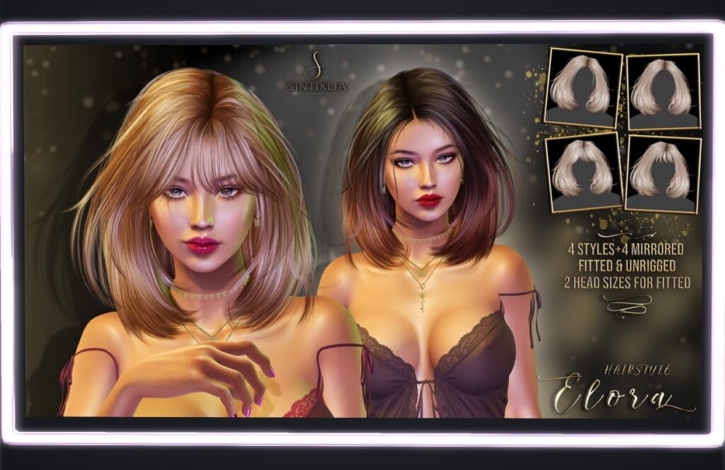 Elora Hairstyle, L$350 each/L$750 FP