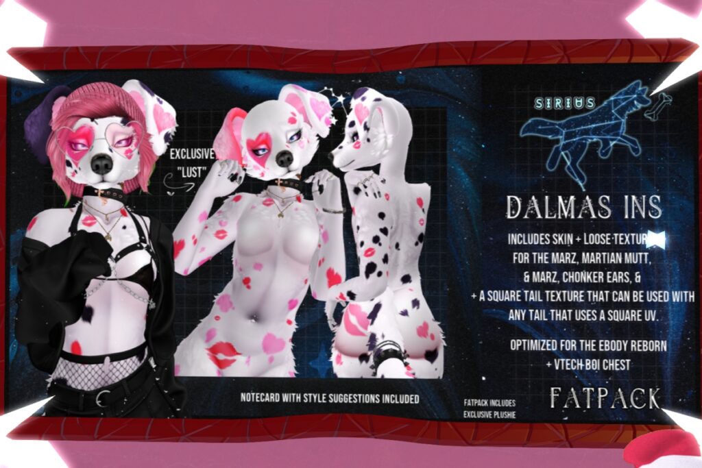 Dalmas Ins Mod Kit - Marz Martian Mutt/+mods, L$500 each/L$4000 FP