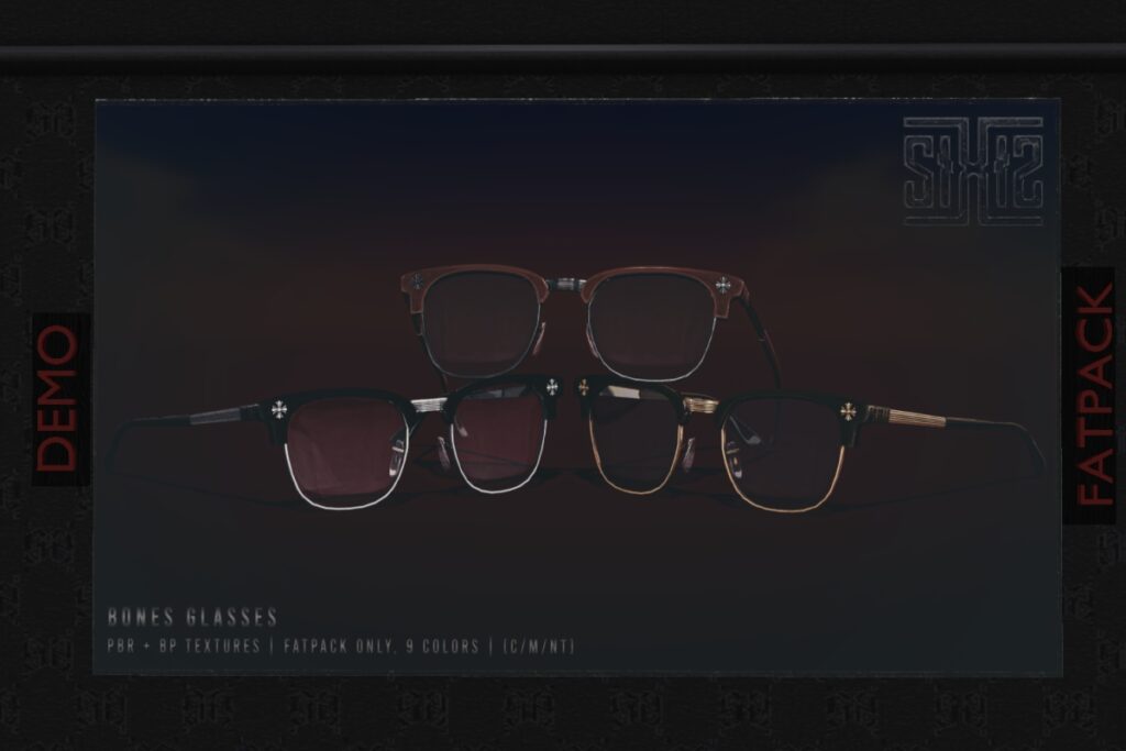 Bones Glasses	<a href="http://maps.secondlife.com/secondlife/Silhouette/231/151/1501" target="_blank">Teleport</a>