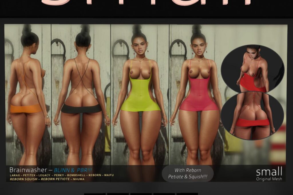 Brainwasher Dress - Legacy/MaitreyaX/Nhumana/Reborn/+mods, L$699 each/L$1999 FP