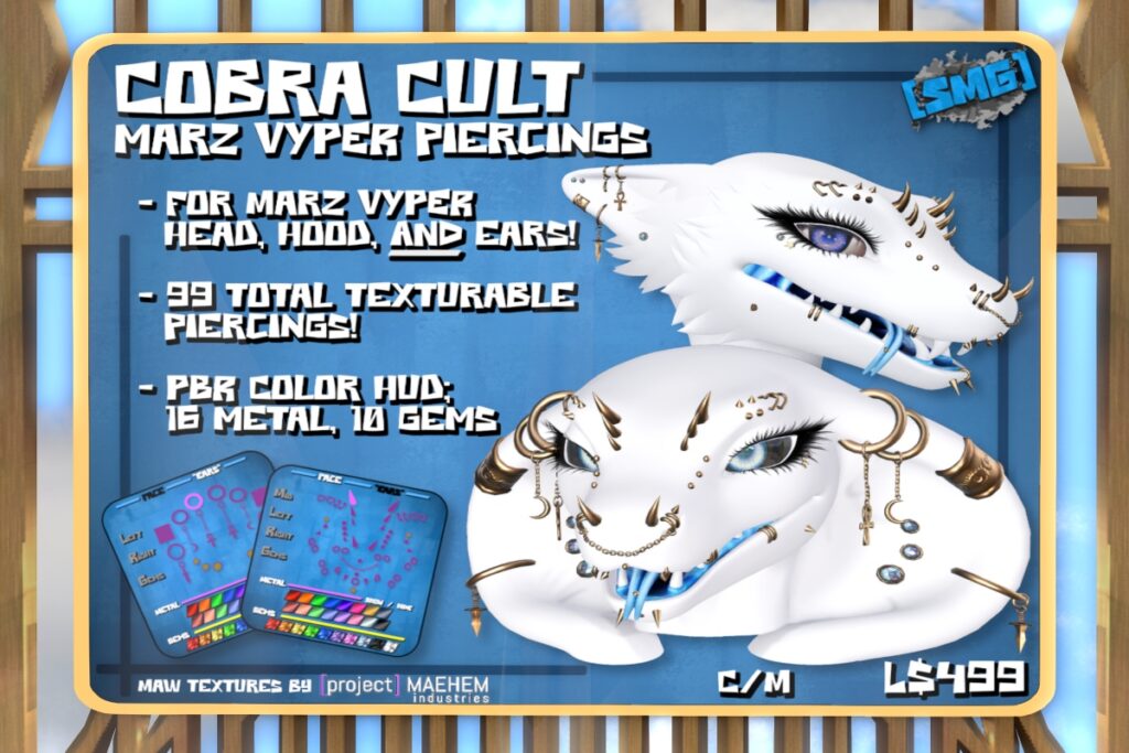 Cobra Cult Piercings - Marz Vyper, L$499 FP