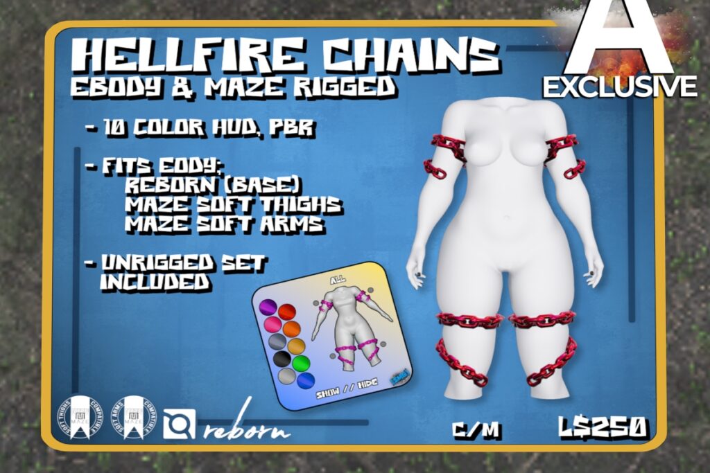 Hellfire Chains - Reborn/+mods, L$250 FP