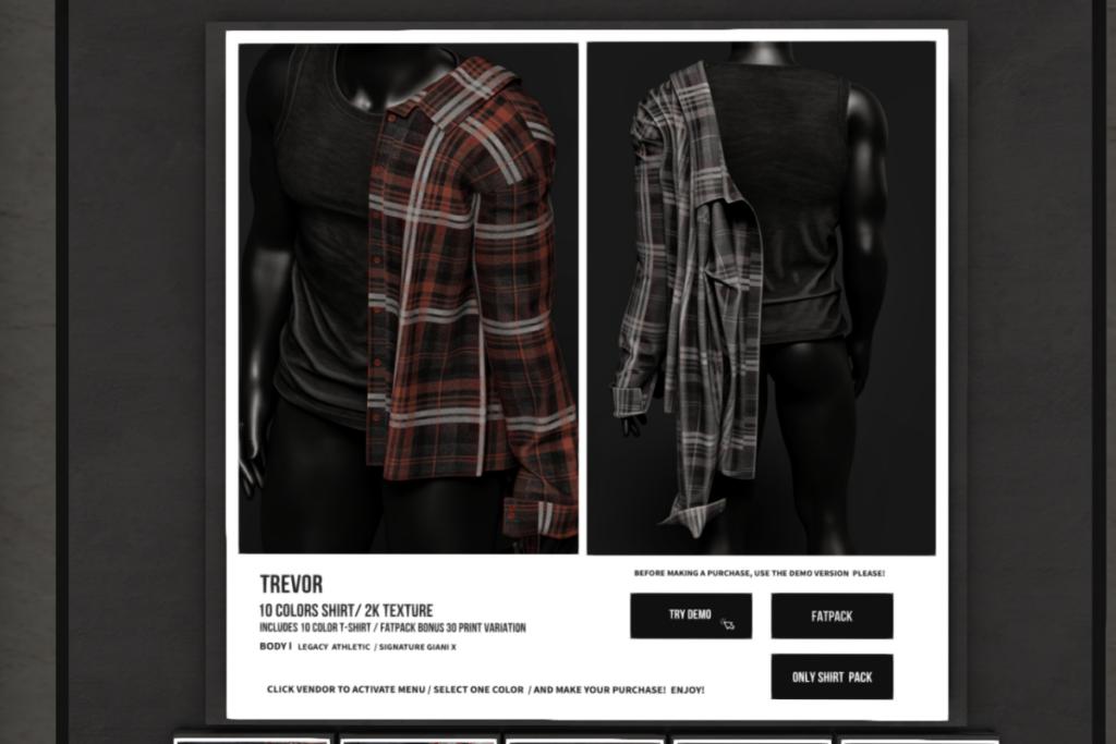 Trevor Set - GianniX/Legacy, L$399 each/L$2499 FP