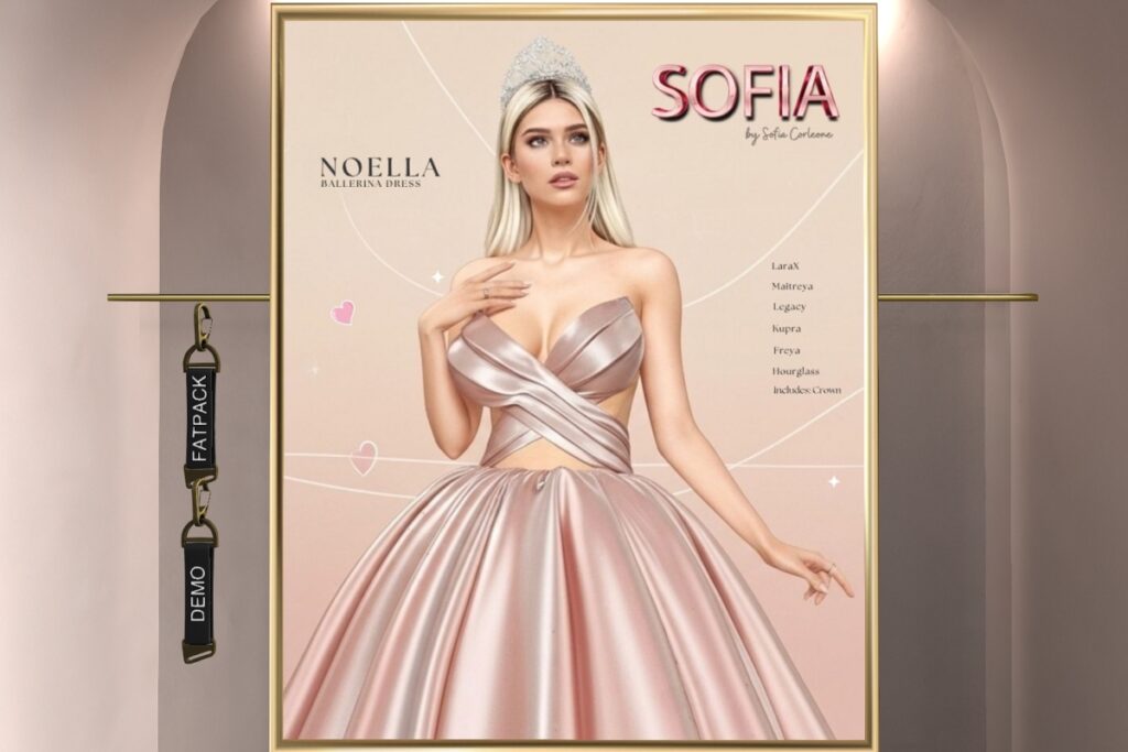 Noella Ballerina Dress - Freya/Hourglass/Inithium/Legacy/Maitreya/+mods, L$155 each/L$550 FP