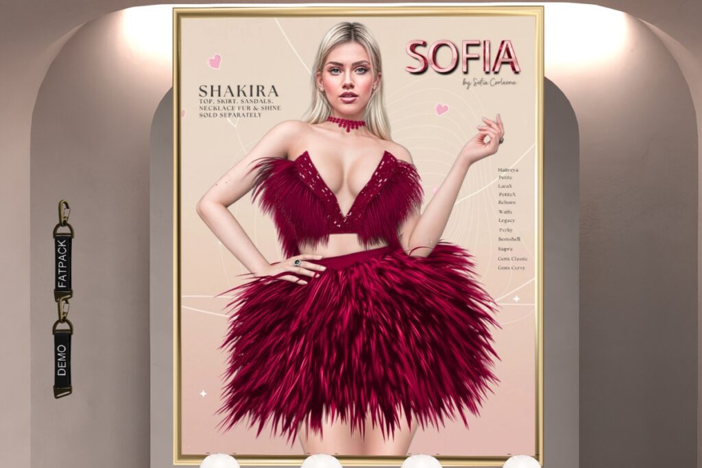 Shakira Set - GenX/Inithium/Legacy/Maitreya/Reborn/+mods, L$90-L$155 each/L$890 FP