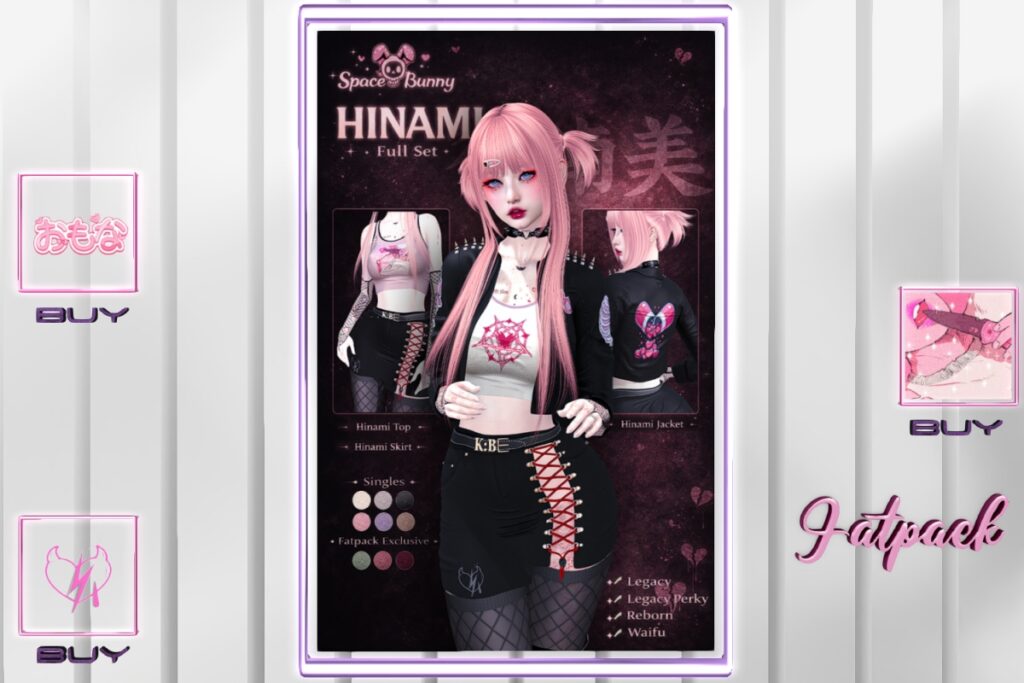 Hinami Set - Legacy/Reborn/+mods, L$250-L$600 each/L$1250 FP