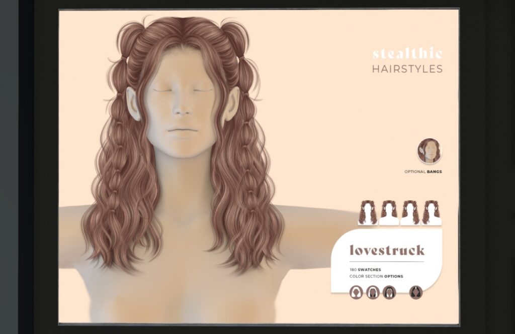 Lovestruck Hairstyle, L$399 Basic Pack/L$1999 Upgrade Pack/L$598 FP