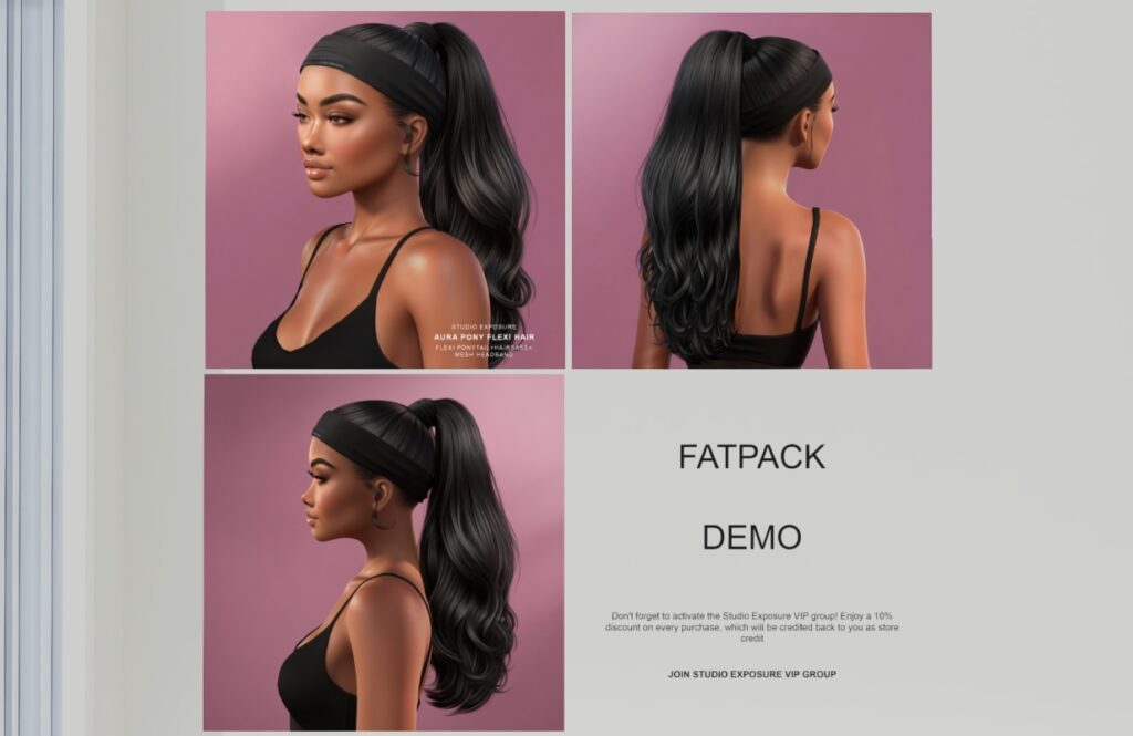 Aura Pony Hairstyle &amp; Hairbase - EvoX, L$250 each/L$1900 FP