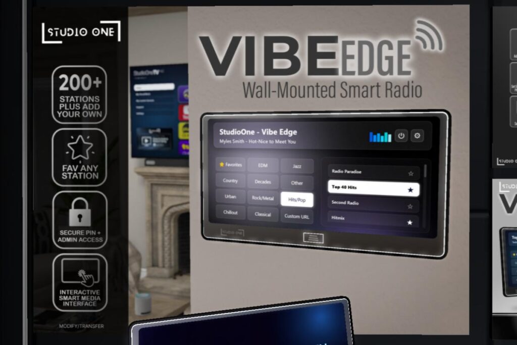 Vibe Smart Wall-Mounted Smart Radio, L$799