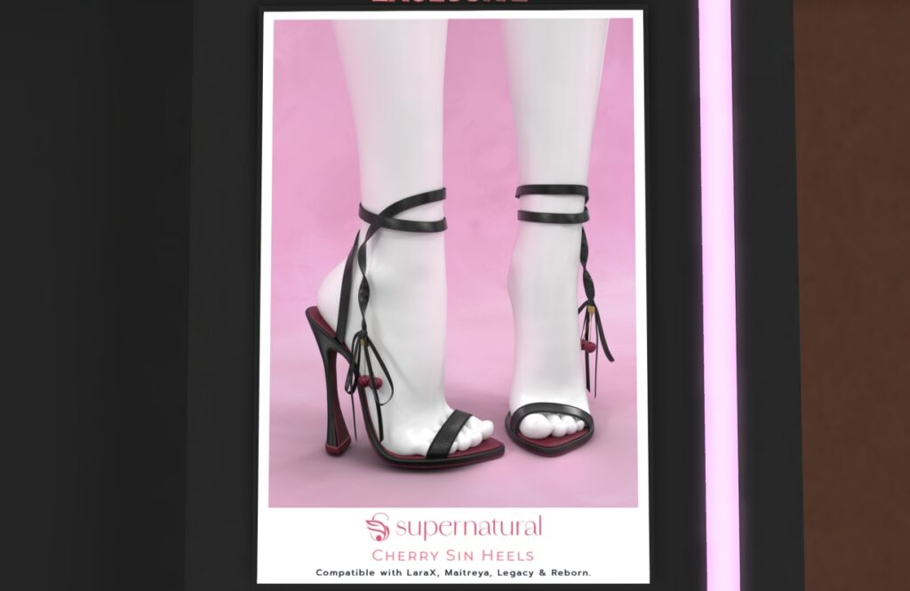 Cherry Sin Heels - Legacy/Maitreya/Reborn/+mods, L$218 each/L$1118 FP