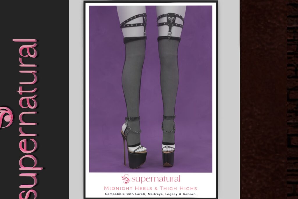Midnight Heels &amp; Thigh Highs - Legacy/Maitreya/Reborn/+mods, L$186 each/L$1041 FP