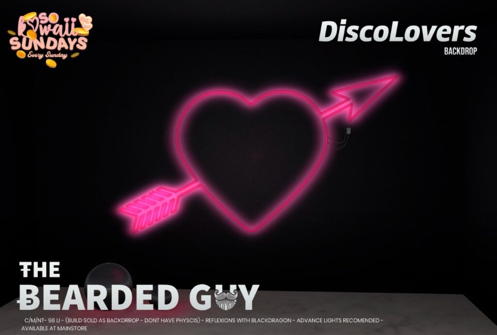 Disco Lovers Backdrop	<a href="http://maps.secondlife.com/secondlife/Moonwall/169/121/32" target="_blank">Teleport</a>