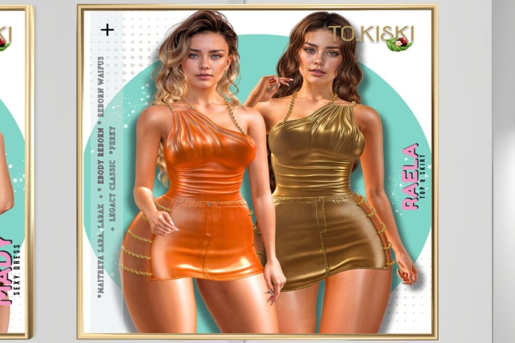 Raela Top &amp; Skirt - Legacy/Maitreya/Reborn/+mods, L$125 each/L$550 FP