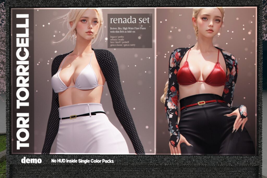 Renada Set - GenX/Legacy/MaitreyaX/Reborn/+mods	<a href="http://maps.secondlife.com/secondlife/BUTTERSCOTCH/129/152/24" target="_blank">Teleport</a>