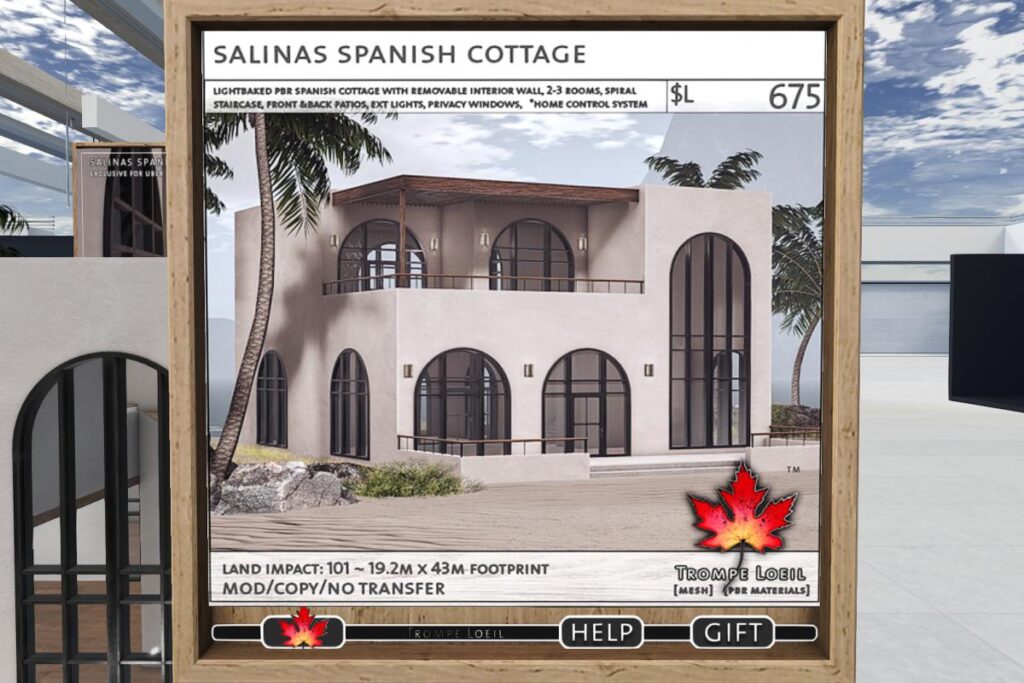 Salinas Spanish Cottage, L$675