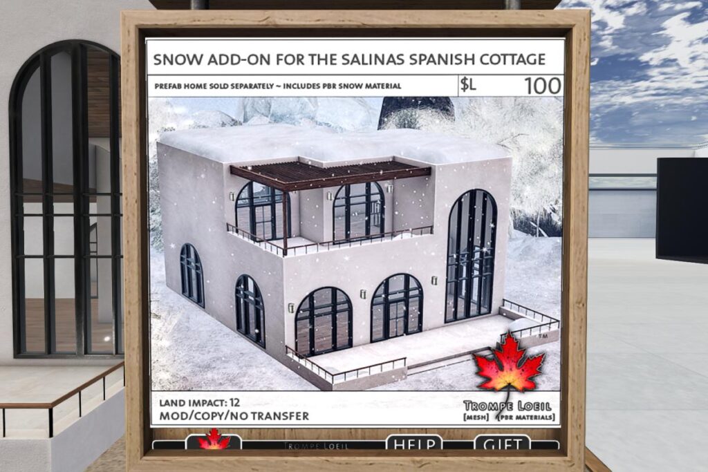 Snow Add-on for Salinas Spanish Cottage, L$100