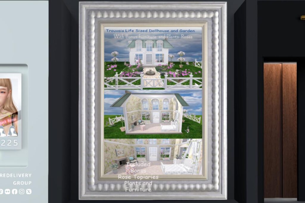 Life Size Dollhouse &amp; Planted Roses