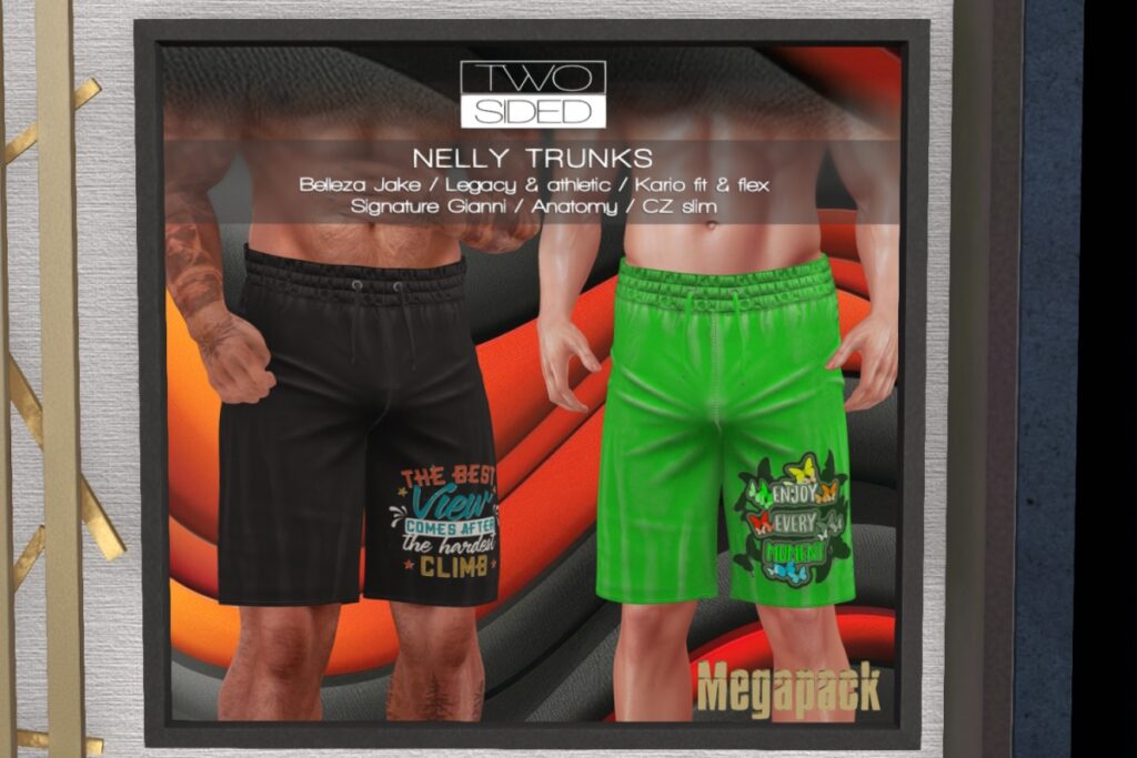 Nelly Trunks - See ad for fits, L$349 each / L$699 FP