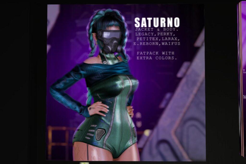 Saturno Jacket and Bodysuit - Legacy/MaitreyaX/Reborn/+mods, L$295 each/L$950 FP