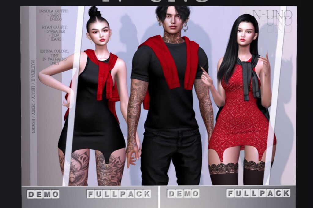 Ursula Outfit &amp; Ryan Outfit - Legacy/MaitreyaX/Reborn/+mods, L$199 each/L$699 each FP/L$999 each MP
