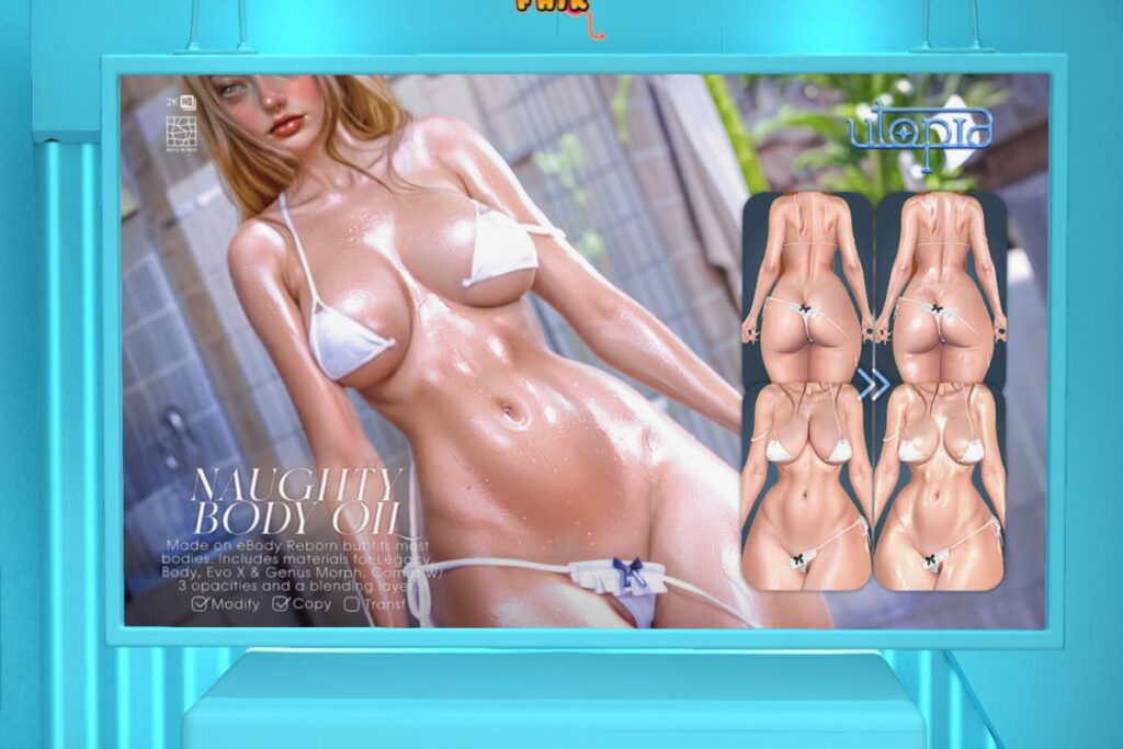 Naughty Body Oil - Evo X/Genus Morph/Reborn, L$250