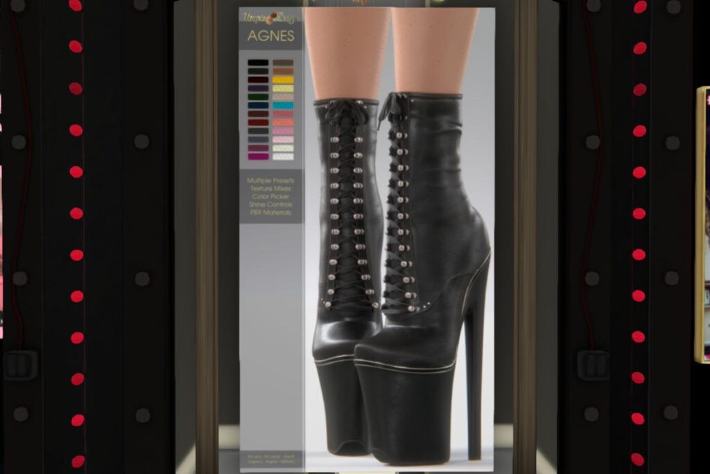 Agnes Boots - GenX/Inithium/Legacy/Maitreya/Reborn/+mods, L$675