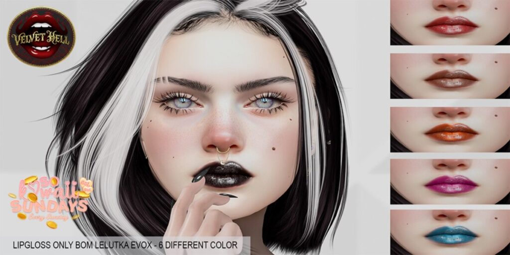 Lipgloss - EvoX	<a href="http://maps.secondlife.com/secondlife/Pacific%20Isle/78/193/2410" target="_blank">Teleport</a>