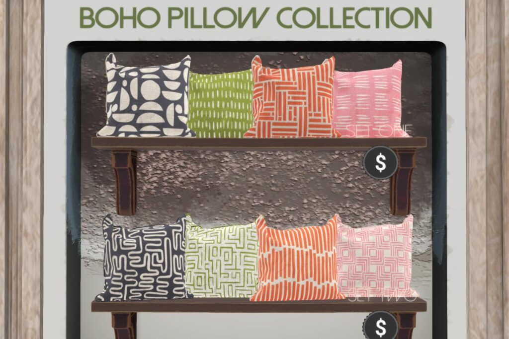 Boho Pillow Collection, L$220 each