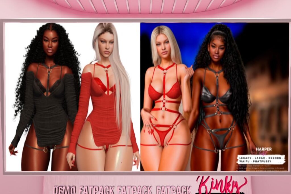 Harper Harness, Dress and Lingerie - Legacy/MaitreyaX/Reborn/+mods, L$220 each/L$950 each FP