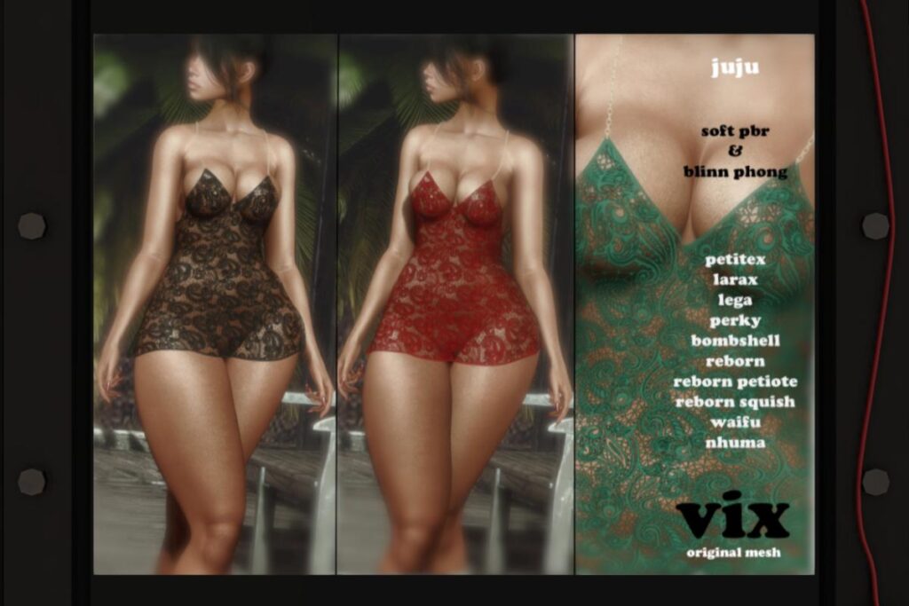 Juju Dress - Legacy/MaitreyaX/Nhumana/Reborn/+mods, L$500 each/L$2000 FP