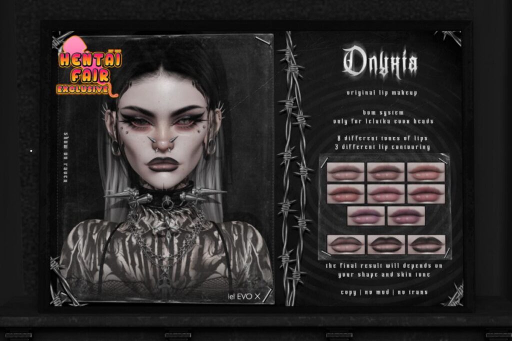 Onyxia Lip Makeup - Evo X, L$210