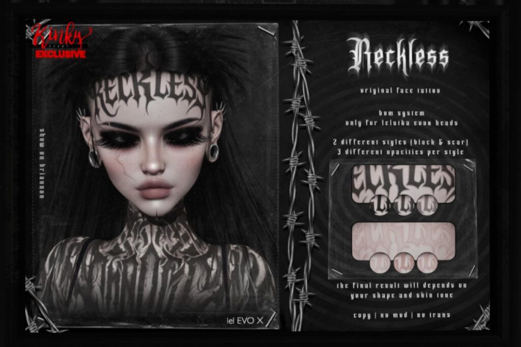 Reckless Tattoo - EvoX, L$199