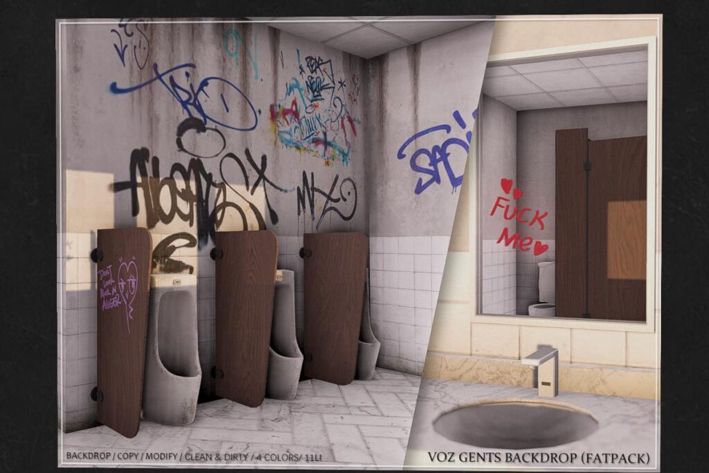 Gents Bathroom Backdrop, L$234 each/L$500 FP